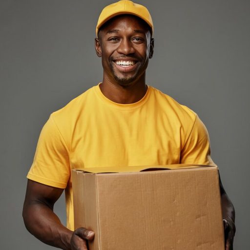 delivery-man-yellow-tshirt-holding-box-package-isolated-grey-studio-background_1321152-597